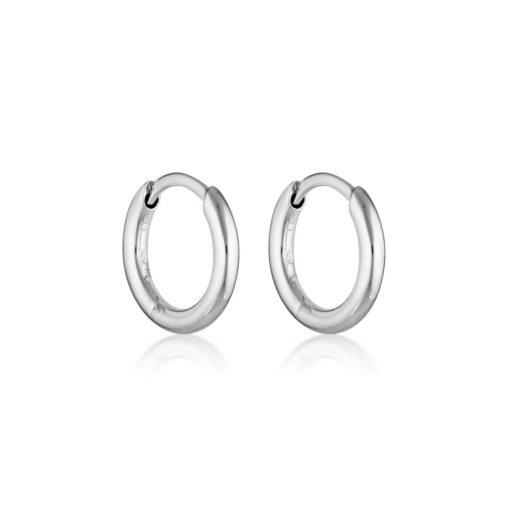Linda Tahija Classic Huggie Earrings in Silver