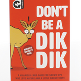 Curated Don't Be A Dik Dik card game featuring colorful illustrated cards, perfect for fun social game nights.