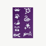 Oh Flossy Reusable Adhesive Face Paint Stencils - Purple, , Oh Flossy - Say It Sister