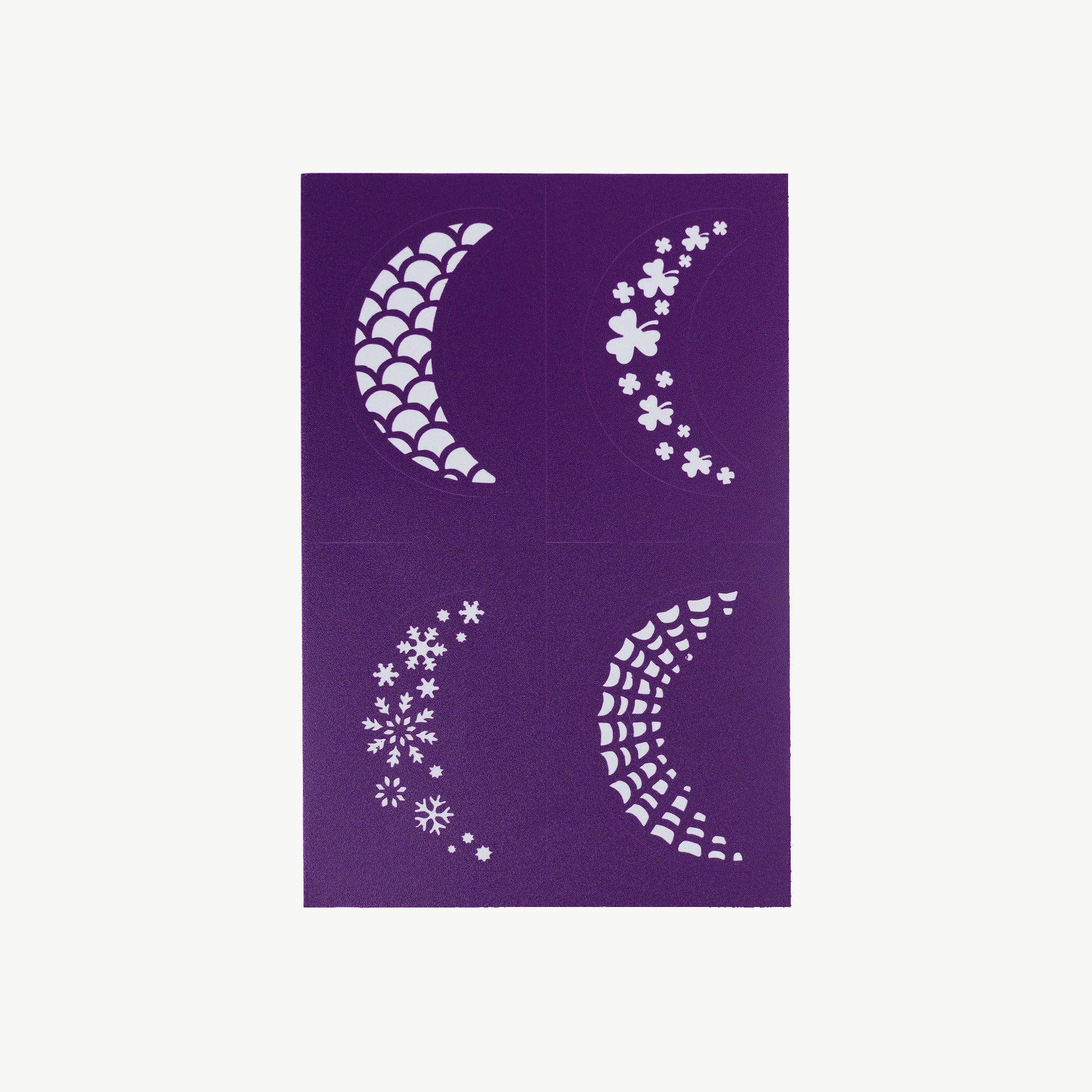 Oh Flossy Reusable Adhesive Face Paint Stencils - Purple, , Oh Flossy - Say It Sister