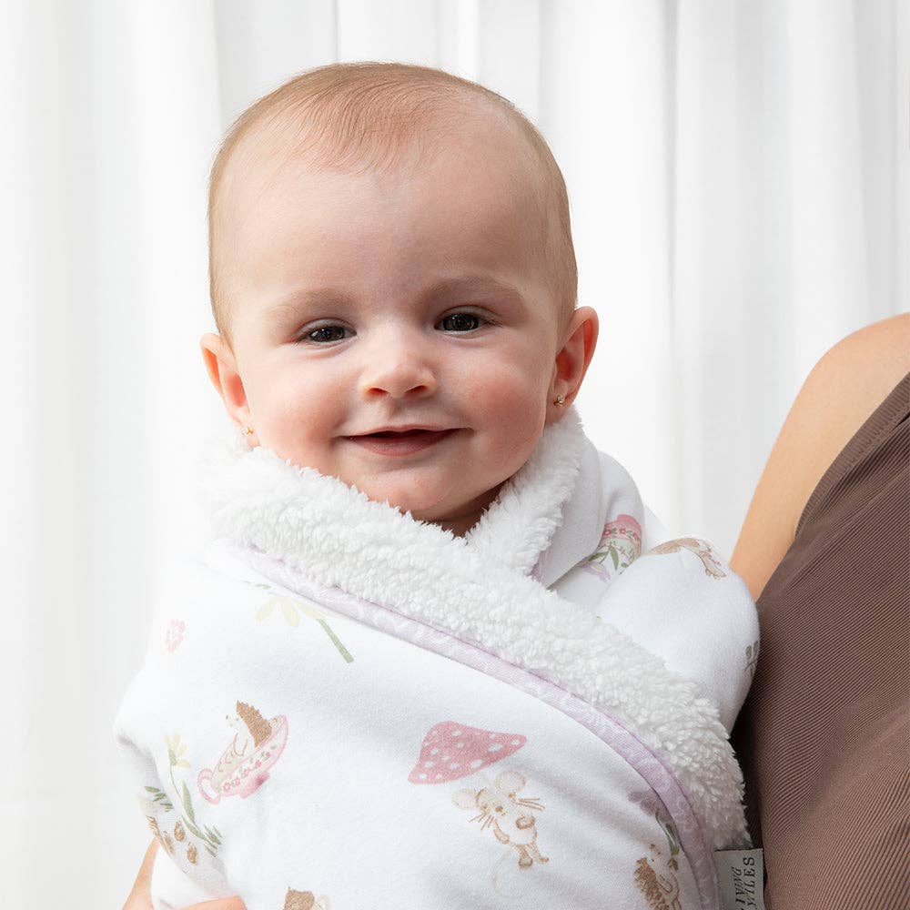 Jersey Sherpa Pram Blanket - Whimsical Wonderland, , Living Textiles - Say It Sister