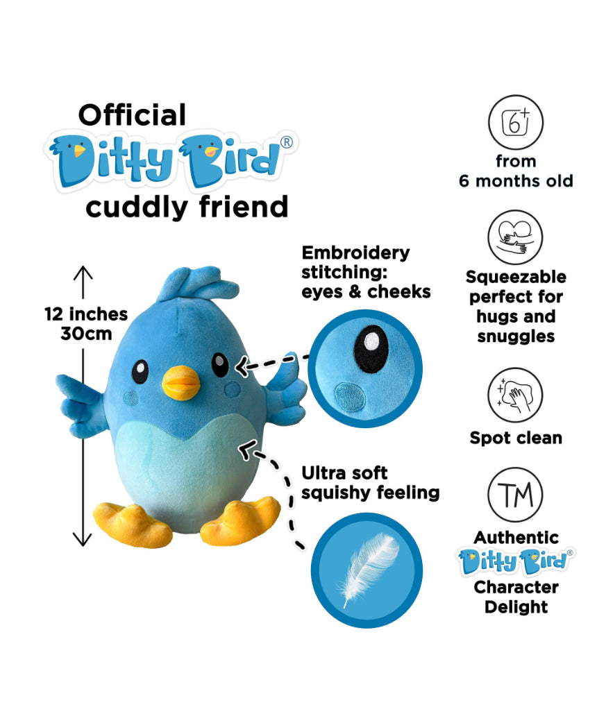 Ditty Bird Plush 30cm, Soft Toy, isAlbi - Say It Sister