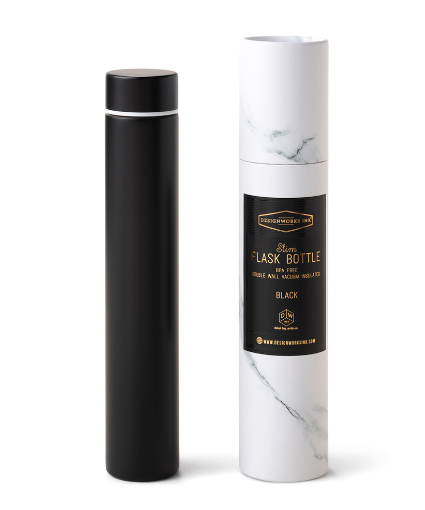Slim Flask Bottle Black, Drinkwear, Designworks Ink - Say It Sister
