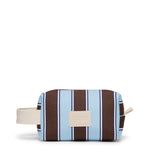 Base Ditty Base in chocolate stripe fabric, showcasing its textured pattern and stylish design.