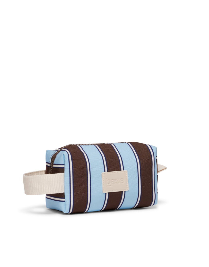 Base Ditty Base with chocolate and white stripe pattern, showcasing a stylish fabric design and texture.