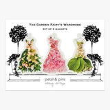 Garden Fairy's Wardrobe Spring Flowers | Set Of 3 Magnets, , petal & pins - Say It Sister