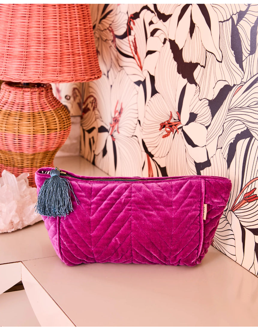 Kip & Co - Wild Grape Velvet Toiletry Bag, Accessories, Kip & Co - Say It Sister