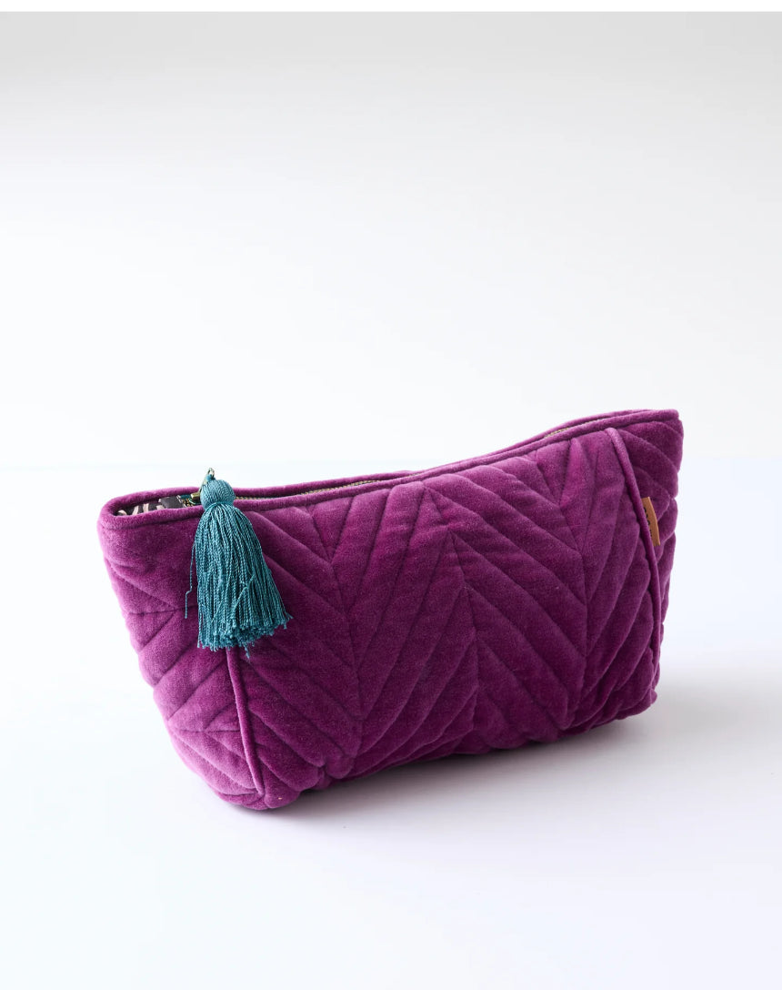 Kip & Co - Wild Grape Velvet Toiletry Bag, Accessories, Kip & Co - Say It Sister