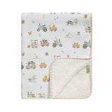 Jersey Sherpa Blanket - Tractor Ride, , Living Textiles - Say It Sister