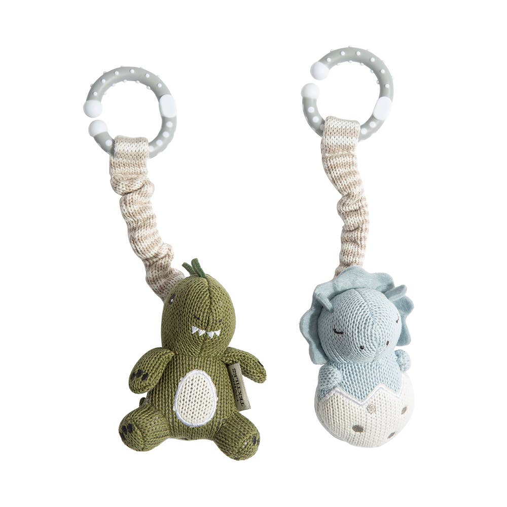2pk Stroller Toy - Dinosaurs, , Living Textiles - Say It Sister