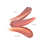 Luk Beautifood Lip Nourish Trio featuring three nude lip balms in sleek packaging, perfect for natural, hydrating lip color.