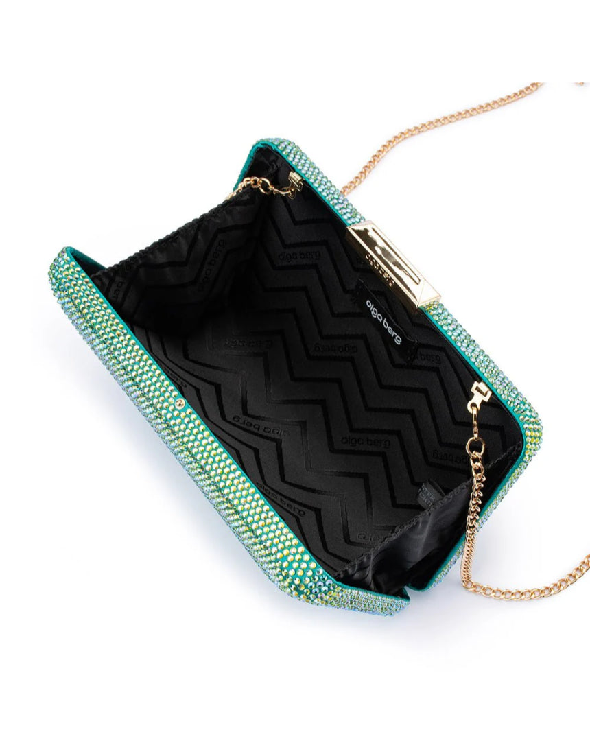 Olga Berg - Edith Iridescent Clutch Green, bag, Olga Berg - Say It Sister