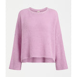 ELK The Label Agna Sweater in Violet Marle, a cozy knitwear piece with a textured pattern and relaxed fit.