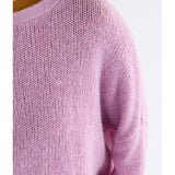 ELK The Label Agna Sweater in Violet Marle knitwear, showcasing a cozy, textured knit with a relaxed fit and ribbed cuffs.