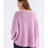 ELK The Label Agna Sweater in Violet Marle, a cozy knitwear piece with a soft, textured knit pattern and relaxed fit.