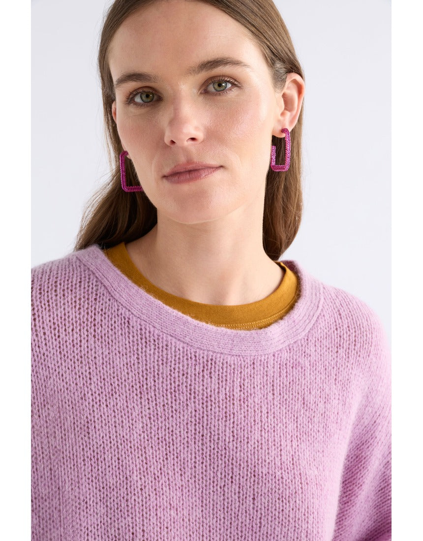 ELK The Label Agna Sweater in Violet Marle, a cozy knitwear piece with a soft, textured fabric and a stylish, relaxed fit.