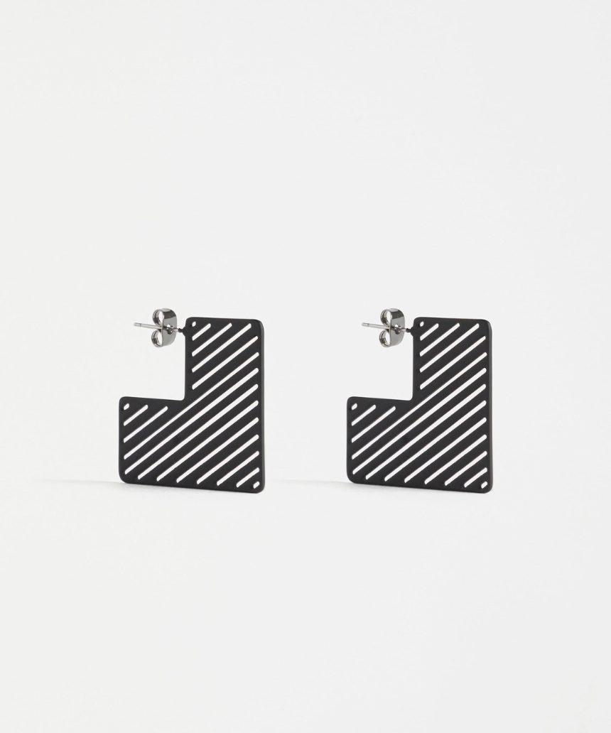 Elk - Skaret Hoop Earring Black, , Elk - Say It Sister