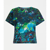 ELK The Label Haki short sleeve T-shirt in Landskap Night with a casual fit and graphic design, displayed on a plain background.