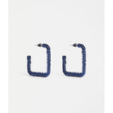 Navy large hoop earring by ELK The Label, featuring a bold, circular design perfect for stylish, statement jewelry.