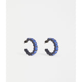 ELK The Label Jolle Hoop Earring in midnight color, featuring a sleek, minimalist design on a white background.