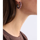 Midnight ELK The Label Jolle Hoop Earring shown, silver-tone hoop jewelry with sleek, minimalist design.