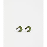 ELK The Label Jolle Mini Hoop Earring in Artichoke green, featuring a small, stylish hoop design for everyday wear.