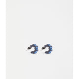 ELK The Label Jolle Mini Hoop Earring in Midnight featuring a small, sleek silver hoop with a polished finish.