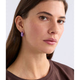 ELK The Label Jolle Mini Hoop Earring in midnight color, showcasing a small, sleek hoop design with a polished finish.