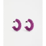 Fuchsia ELK The Label Klippan hoop earrings with a bold, rounded design, crafted for stylish, everyday wear.