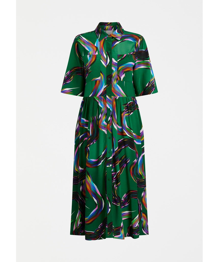 Metz Long Dress by Elk in Facet Print - view 1