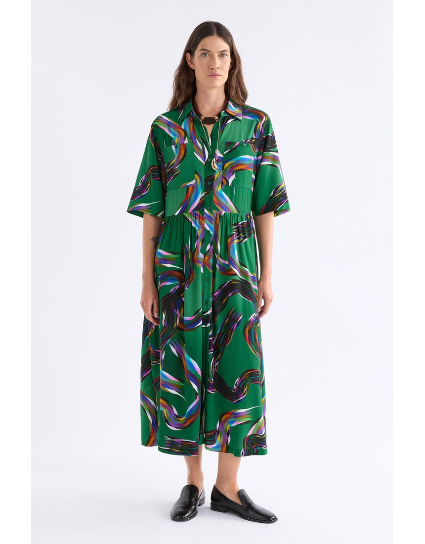 Metz Long Dress by Elk in Facet Print - view 2