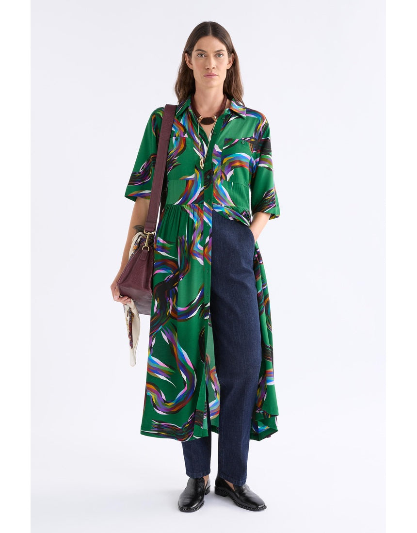 Metz Long Dress by Elk in Facet Print - view 4
