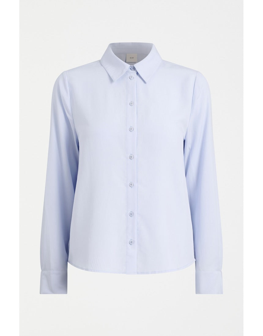 Pale blue Tettu shirt by ELK The Label featuring a relaxed fit, soft fabric, and classic design, perfect for casual tops.