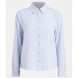 Pale blue Tettu shirt by ELK The Label featuring a relaxed fit, soft fabric, and classic design, perfect for casual tops.