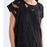 Black Elk Varr Burnout Dress from ELK The Label, featuring a stylish burnout fabric with a flowy silhouette.