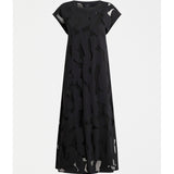 Black Elk Varr Burnout Dress by ELK The Label, featuring a stylish burnout fabric and elegant design.