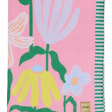 Kip & Co - Popping Flowers Green Cotton Knitted Blanket, , Kip & Co - Say It Sister