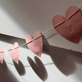 Faux-Tin Heart Bunting Reversible: Light dusty pink, , THE LITTLE PRESS - Say It Sister