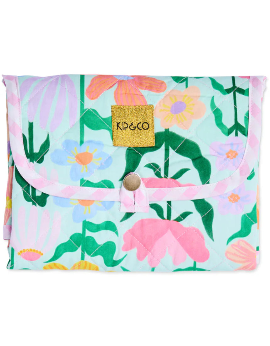 Kip & Co - Popping Flowers Green Baby Change Mat, Change Mat, KIP & CO AUSTRALIA PTY LTD - Say It Sister