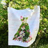 Floral Pure Linen Tea Towel - Apple Blossom Design, , petal & pins - Say It Sister