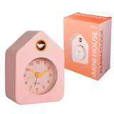 Pink Fisura Little House alarm clock with a charming house design and clock face, perfect for a bedside table or decor.