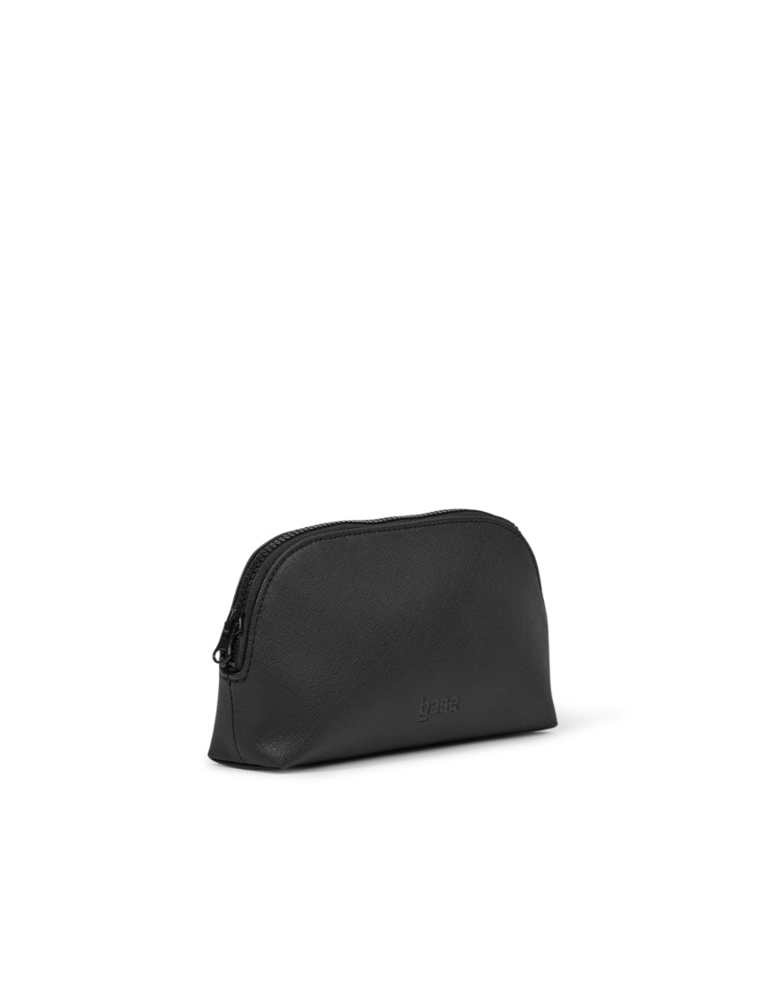 Small black cosmetic case by Base with a compact, sleek design for organizing makeup and beauty essentials.
