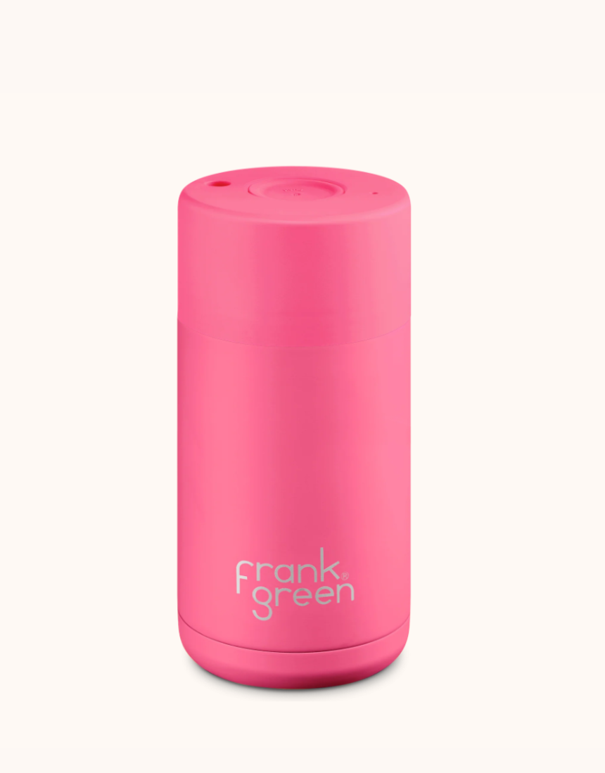 Frank Green - Neon Pink Ceramic Reusable Cup 12oz 355ml, Drinkwear, Frank Green - Say It Sister