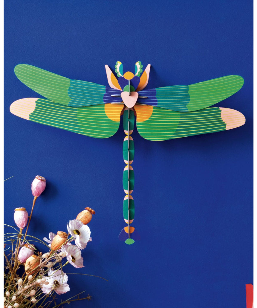 Wall Art Green Dragonfly (A4), Wall Decor, Studio Roof - Say It Sister