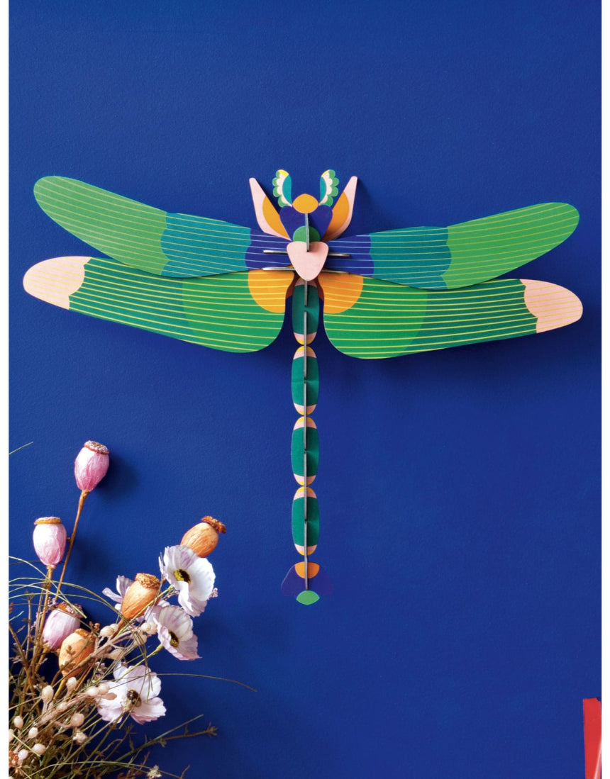 Wall Art Green Dragonfly (A4), Wall Decor, Studio Roof - Say It Sister