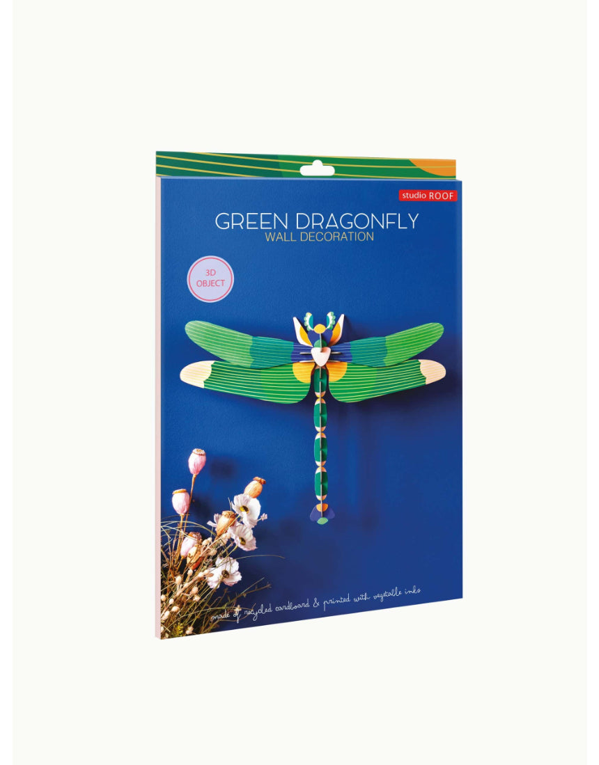 Wall Art Green Dragonfly (A4), Wall Decor, Studio Roof - Say It Sister
