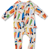 Halcyon Nights - Flamin' Galahs Long Sleeve Zip Suit, baby, Halcyon Nights - Say It Sister
