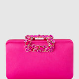 Olga Berg - Margalit Crystal Lock Clutch Fuchsia, bag, Olga Berg - Say It Sister
