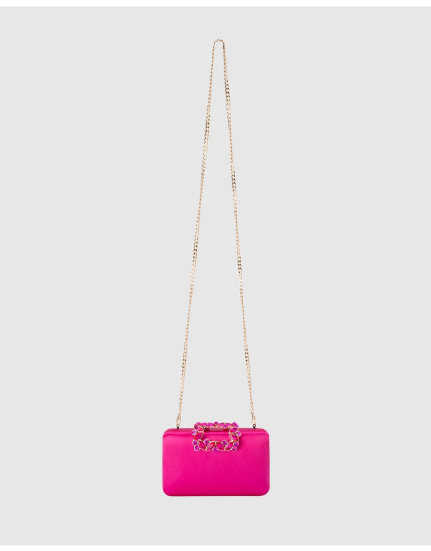 Olga Berg - Margalit Crystal Lock Clutch Fuchsia, bag, Olga Berg - Say It Sister