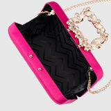 Olga Berg - Margalit Crystal Lock Clutch Fuchsia, bag, Olga Berg - Say It Sister